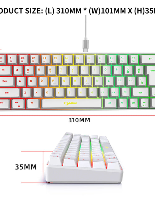 Load image into Gallery viewer, V200 Wired K68 RGB Streamer Mini Gaming Keyboard 19-Key Conflict-Free Membrane Keyboard but Mechanical Feel for Game/Office
