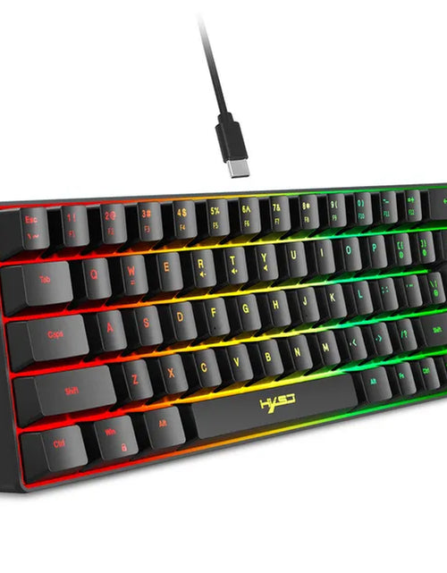 Load image into Gallery viewer, V200 Wired K68 RGB Streamer Mini Gaming Keyboard 19-Key Conflict-Free Membrane Keyboard but Mechanical Feel for Game/Office
