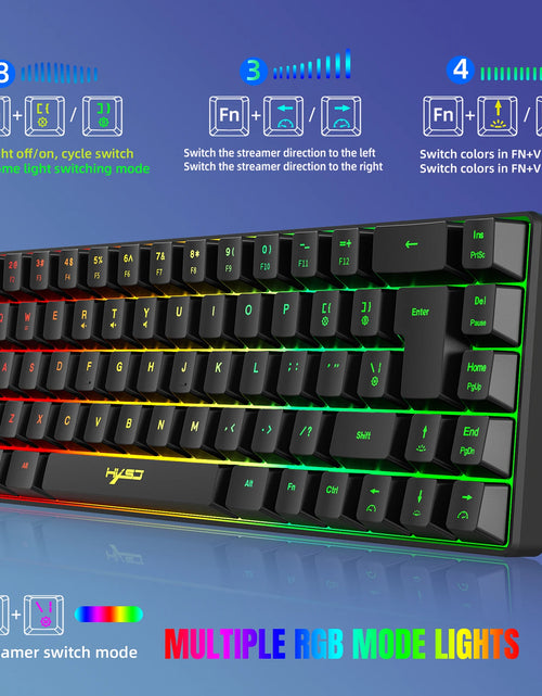 Load image into Gallery viewer, V200 Wired K68 RGB Streamer Mini Gaming Keyboard 19-Key Conflict-Free Membrane Keyboard but Mechanical Feel for Game/Office
