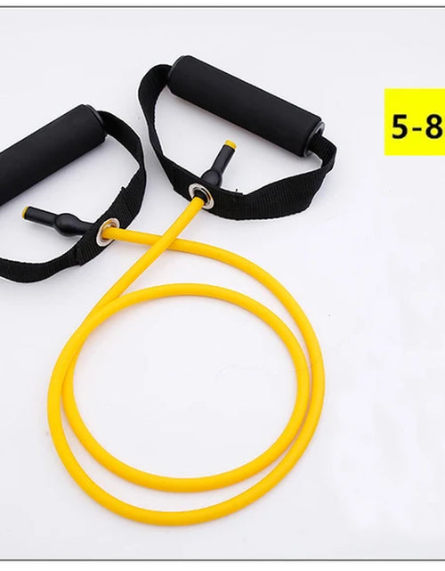 Load image into Gallery viewer, 5-Level Resistance Band, with Crank Yoga Pull Rope Fitness Exercise Tube Belt,Crossfit Exercise Strength Training at Home
