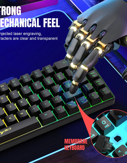 Load image into Gallery viewer, V200 Wired K68 RGB Streamer Mini Gaming Keyboard 19-Key Conflict-Free Membrane Keyboard but Mechanical Feel for Game/Office
