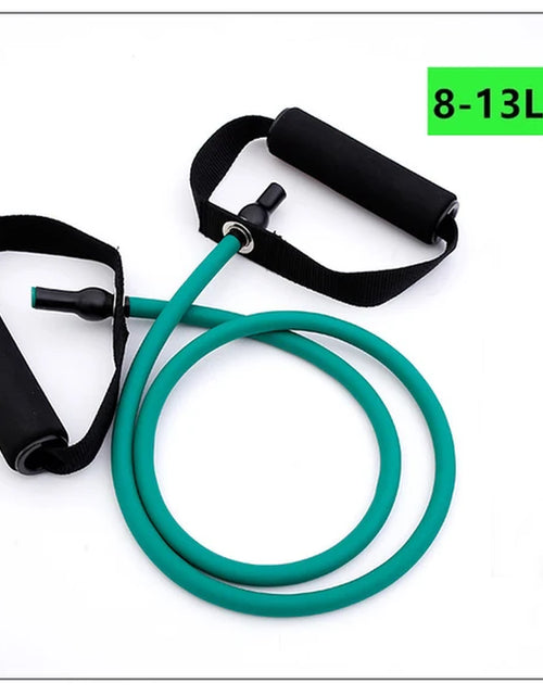 Load image into Gallery viewer, 5-Level Resistance Band, with Crank Yoga Pull Rope Fitness Exercise Tube Belt,Crossfit Exercise Strength Training at Home
